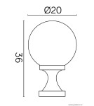 Standing garden lamps - SU-MA KULE E27, 1x60W, 230V K 4011/1/KF 200 - product 3