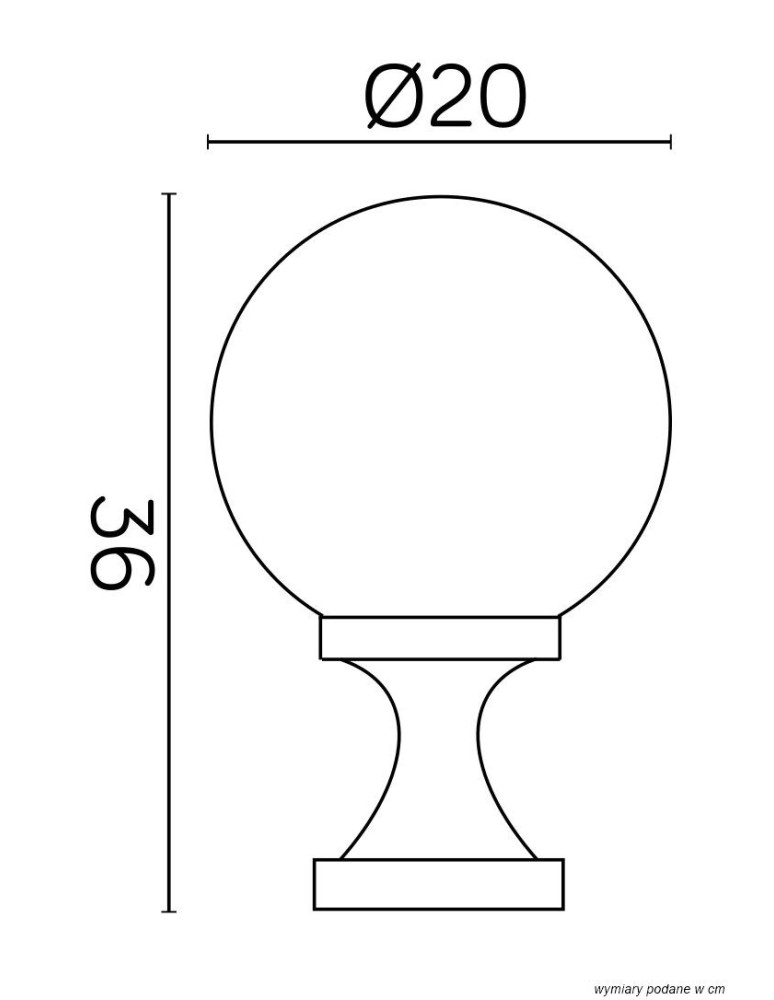 Standing garden lamps - SU-MA KULE E27, 1x60W, 230V K 4011/1/KF 200 - product kolory-swiatla.pl 3