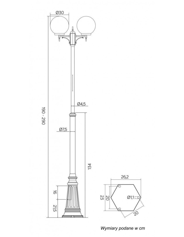 SU-MA Balls E27, 2x100W, 230V OGMWN 2 300