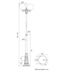 Outdoor lanterns - SU-MA KULE E27, 3x100W, 230V OGMWN 3 300 - product 8