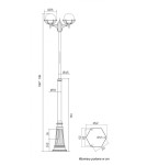 Outdoor lanterns - SU-MA Spheres with basket E27, 2x60W, 230V OGMWN 2 KPO - product 7
