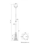 Outdoor lanterns - SU-MA Spheres with basket E27, 1x60W, 230V OGMWN 1 KPO 250 - product 7