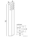 Standing garden lamps - SU-MA RADO E27, 1x18W, 230V standing RADO 1 DG - product 4