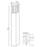 Standing garden lamps - SU-MA RADO E27, 1x18W, 230V standing RADO II 1 AL - product 5