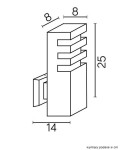 Outdoor wall lamps - SU-MA RADO E27, 1x18W, 230V wall lamp RADO K BL - product 4
