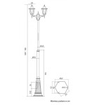 Outdoor lanterns - SU-MA Retro Classic E27, 2x60W, 230V standing OGMWN 2 - product 5