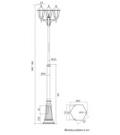 Outdoor lanterns - SU-MA Retro Classic E27, 3x60W, 230V standing OGMWN 3 - product 6