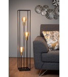 Loft floor lamps - industrial - Lucide RUBEN Floor lamp 3xE27 satin black brass 00724/03/30 - product 21