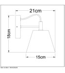 Wall lamps - Lucide POSSIO Wall-mounted E14 15cm H1 03213/01/41 - product 13