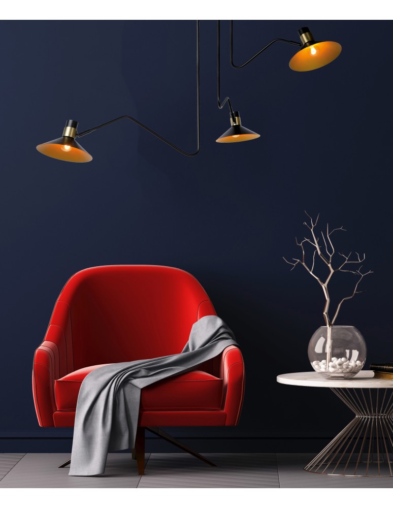 Spotlight ceiling lamps - Lucide PEPIJN Ceiling 3xE14 black 05128/03/30 - product kolory-swiatla.pl 16
