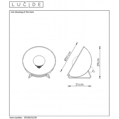 Lucide ALVARO Biurkowa 1xE27 czarny 05530/31/30
