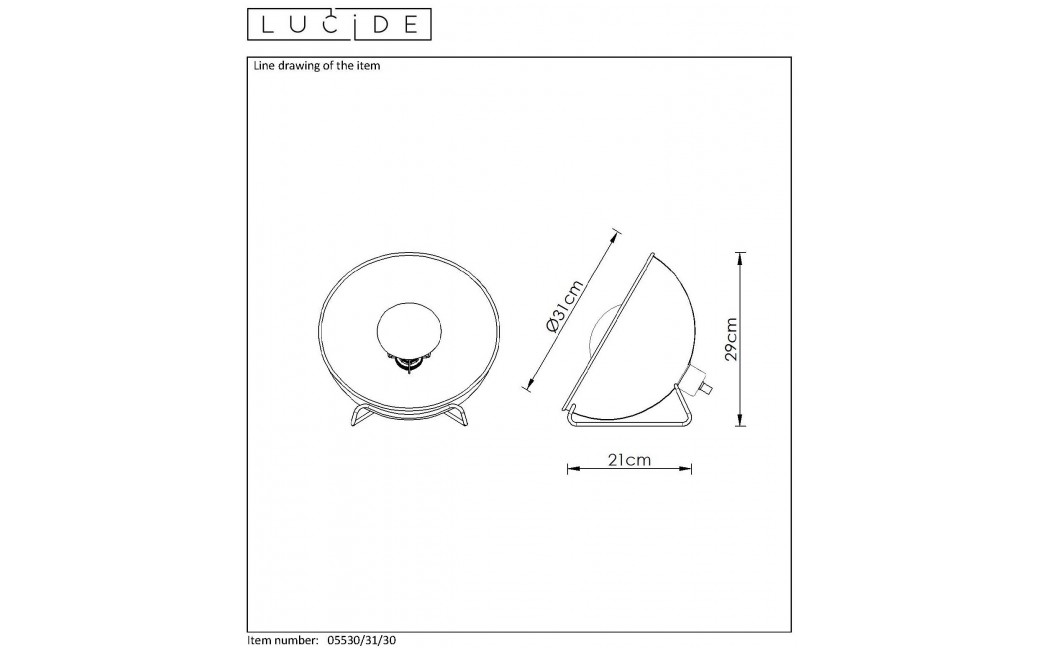 Lucide ALVARO Biurkowa 1xE27 czarny 05530/31/30