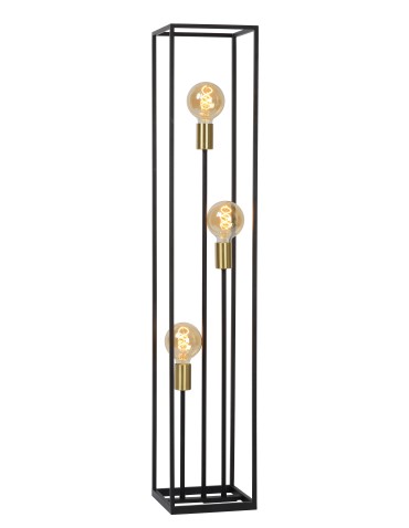 Lucide RUBEN Floor lamp 3xE27 satin black brass 00724/03/30