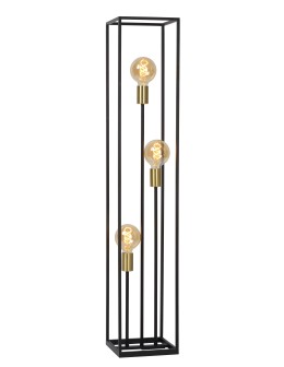 Lucide RUBEN  Podłogowa 3xE27 czarny satynowy mosiądz 00724/03/30