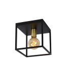 Loft ceiling lamps - industrial - Lucide RUBEN Ceiling 1xE27 satin black brass 00124/01/30 - product 1