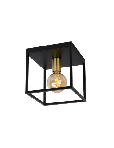 Lucide RUBEN Ceiling 1xE27 satin black brass 00124/01/30