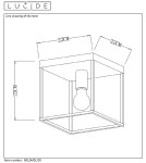 Loft ceiling lamps - industrial - Lucide RUBEN Ceiling 1xE27 satin black brass 00124/01/30 - product 4