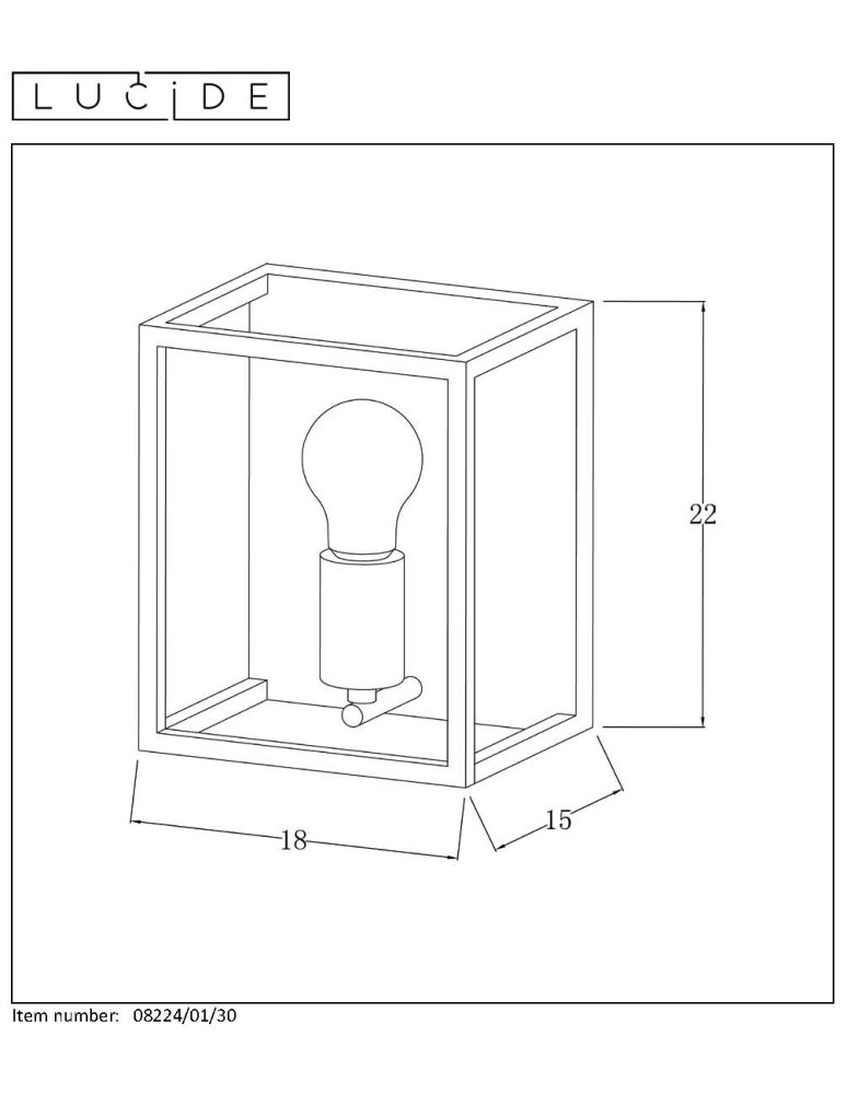 Wall lamps - Lucide ARTHUR Wall mounted 1xE27 black swordfish 08224/01/30 - product kolory-swiatla.pl 22