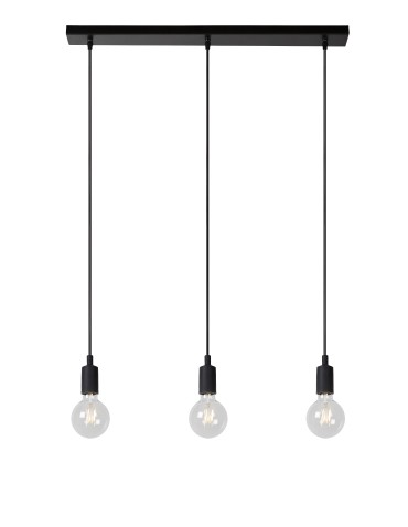 Lucide FIX MULTIPLE Pendant 3xE27/60W Black 08408/03/30