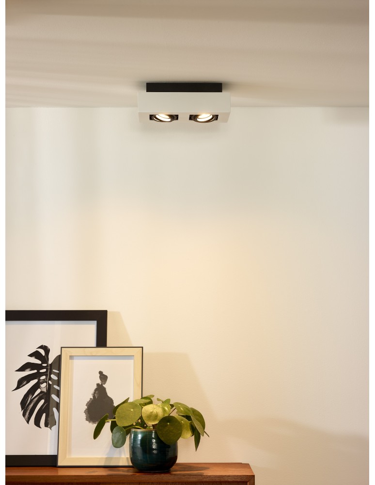 Ceiling luminaires for replaceable light source - Lucide XIRAX Ceiling 2xGU10 white black 09119/11/31 - product kolory-swiatla.pl 16