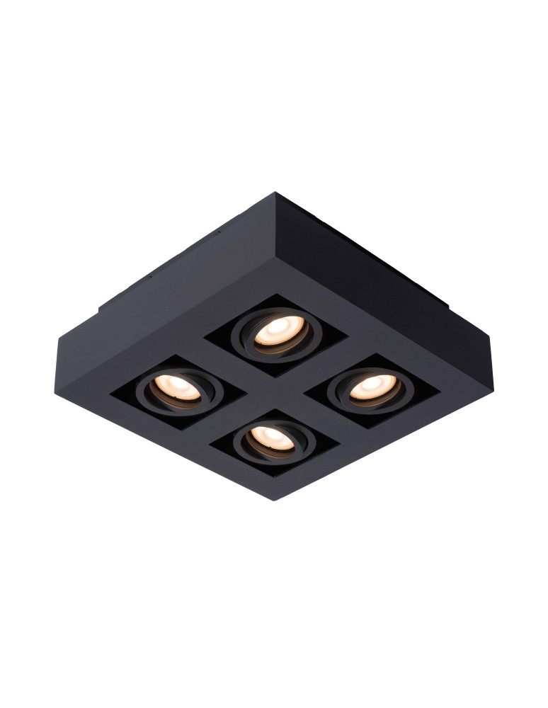 Plafonds - Lucide XIRAX Ceiling 4xGU10 black 09119/21/30 - product kolory-swiatla.pl 1