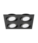 Square flush-mounted lamps - Zuma Line BOXY DL 4 SPOT BLACK/BLACK 20073-BK flush mounted lamp. - product 1