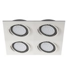Square flush-mounted lamps - Zuma Line BOXY DL 4 SPOT WHITE/WHITE 20073-WH flush-mounted lamp. - product 1