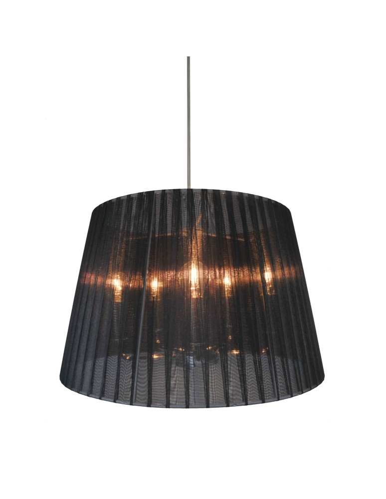 Pendant lamps with lampshade - Zuma Line BLOIS Pendant Lamp E27 60W P16194-BK. - product kolory-swiatla.pl 1