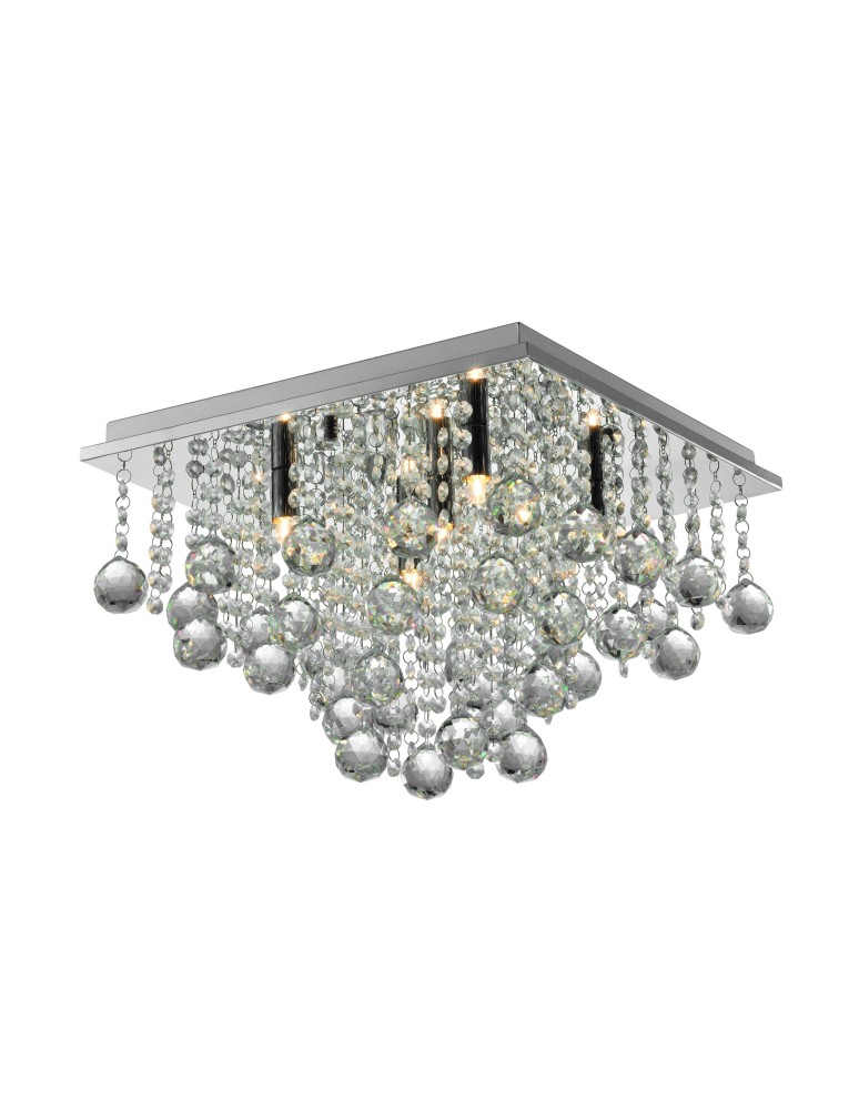 Ceiling lamps with crystals - Zuma Line RANGEL Silver G9 42W Ceiling Lamp RLX92711-5. - product kolory-swiatla.pl 1