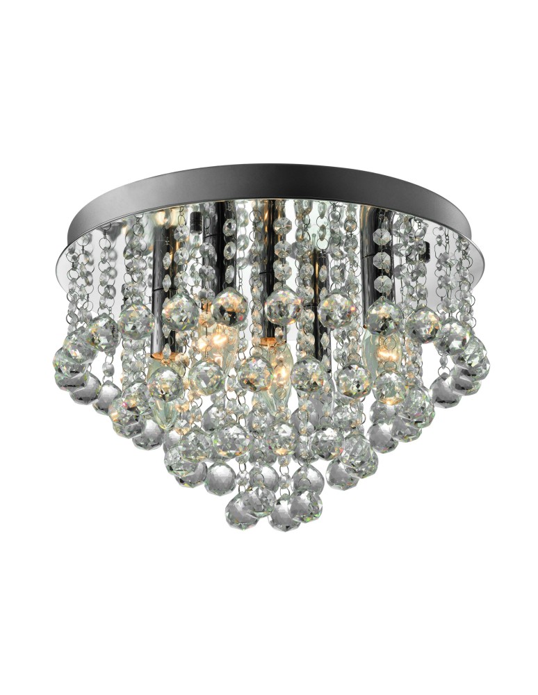 Ceiling lamps with crystals - Zuma Line ALEX Silver E14 40W Ceiling Lamp RLX94874-5. - product kolory-swiatla.pl 1