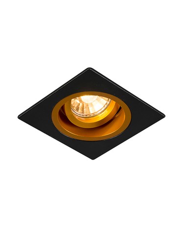 Zuma Line CHUCK DL SQUARE SPOT Black+Gold GU10 50W 92706