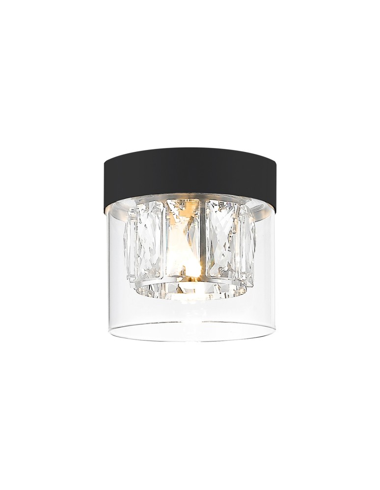 Glamour ceiling lamps - Zuma Line GEM Ceiling Lamp Black G9 28W C0389-01A-P7AC. - product kolory-swiatla.pl 1