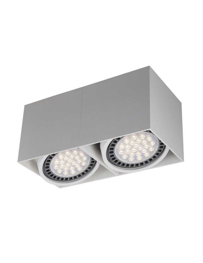 Ceiling luminaires for replaceable light source - Zuma Line BOX2 PLAFON White GU10 (ES111) 15W ACGU10-116 - product kolory-swiatla.pl 1