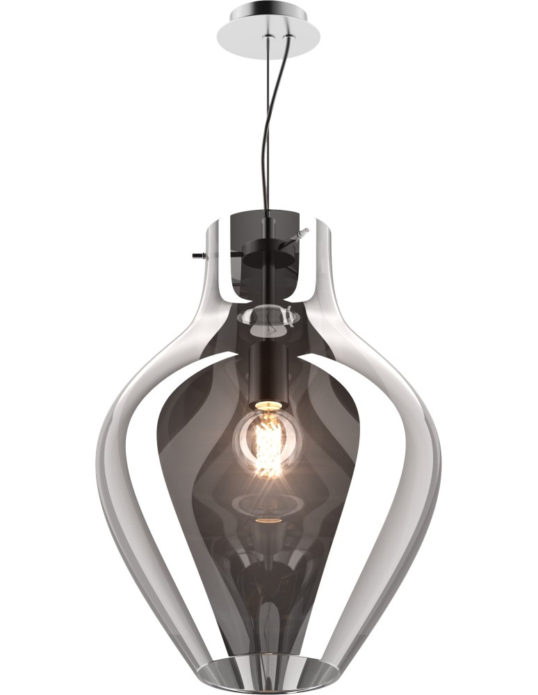 Glass pendant lamps - Zuma Line BRESSO Pendant Lamp E27 60W P19066A-D38. - product kolory-swiatla.pl 1