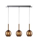Triple pendant lamps - Zuma Line MONIC Pendant Lamp Copper E14 40W MD1629-3A. - product 1