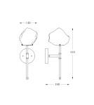 Wall lamps - Zuma Line ROCK Wall lamp Black/Gold G9 28W W0488-01D-SEAC. - product 2