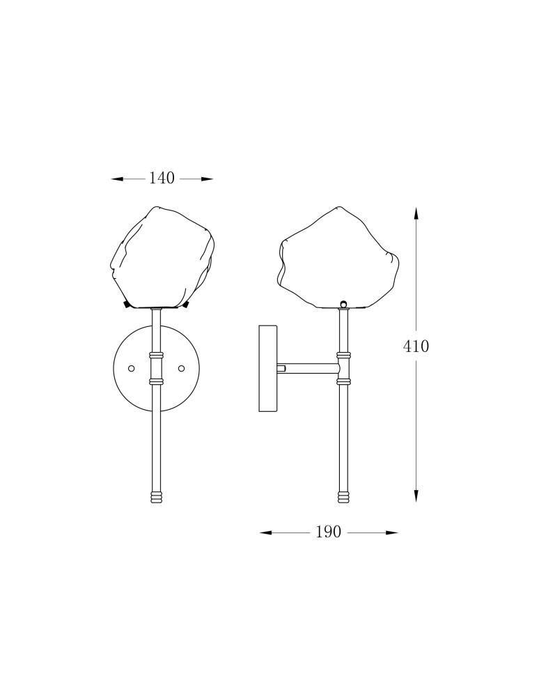 Wall lamps - Zuma Line ROCK Wall lamp Black/Gold G9 28W W0488-01D-SEAC. - product kolory-swiatla.pl 2