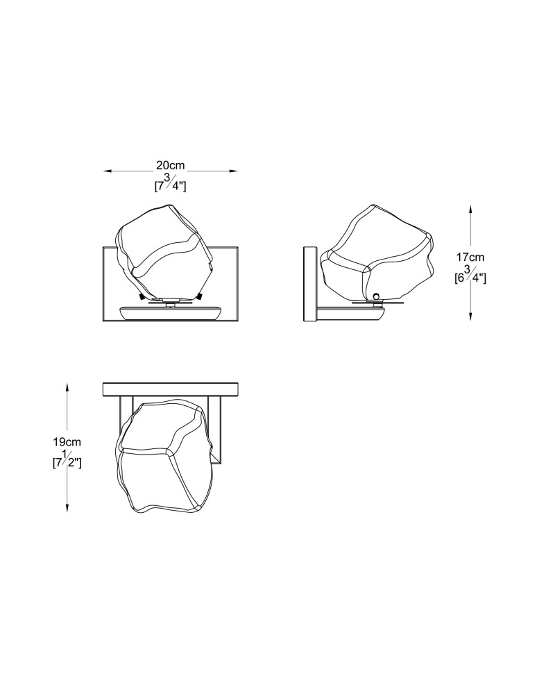 Wall lamps - Zuma Line ROCK wall lamp G9 42W W0488-01A-U8AC. - product kolory-swiatla.pl 2