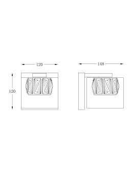 Zuma Line GEM LED wall lamp 5W W0389-01A-B5AC. - product 2