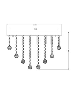 Zuma Line ALEX Lampa Sufitowa Srebrna E14 40W RLX94874-5 - produkt 2