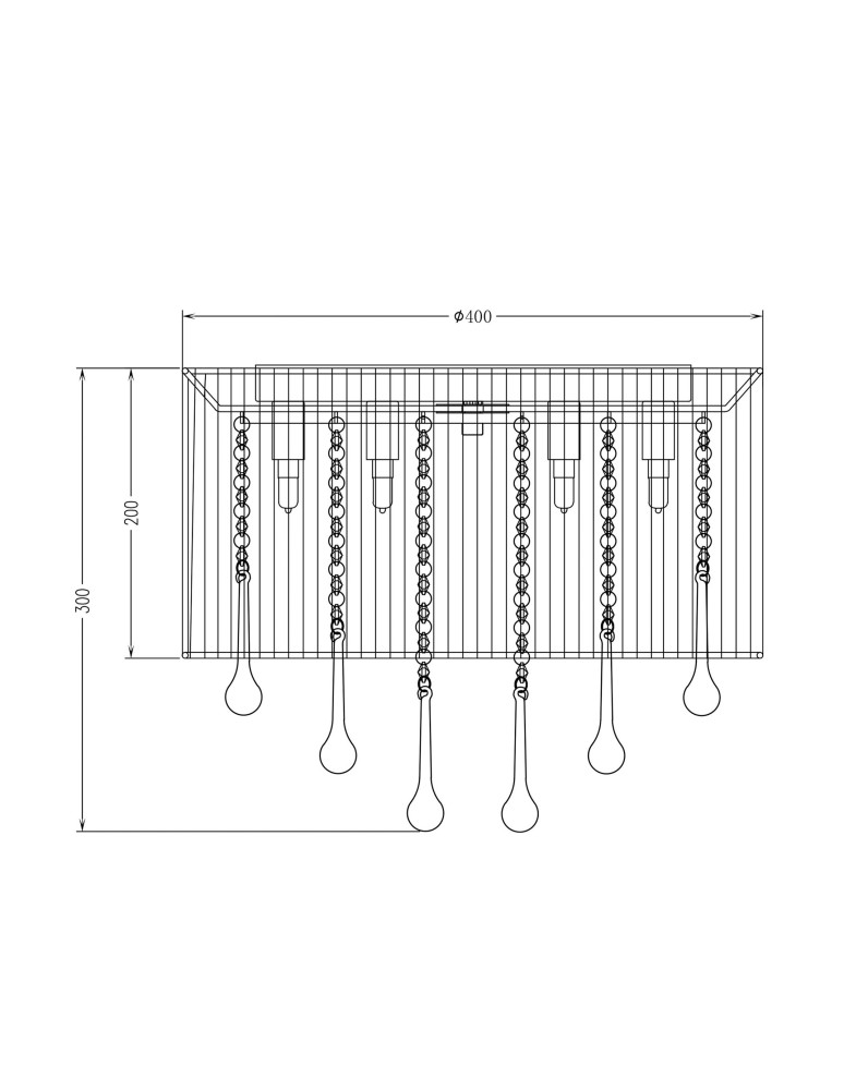Glamour ceiling lamps - Zuma Line VERONA 40W G9 Ceiling Lamp RLX92174-8B. - product kolory-swiatla.pl 2