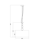 Pendant lamps with lampshade - Zuma Line REA II Pendant Lamp Black E27 60W RLD93163-1B. - product 3
