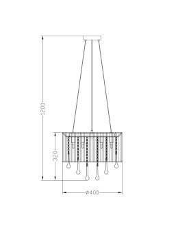 Zuma Line VERONA Lampa Wisząca G9 40W RLD92174-8B - produkt 2