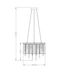 Glamour pendant lamps - Zuma Line VERONA 40W G9 Pendant Lamp RLD92174-8A. - product 2