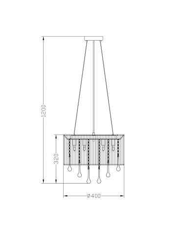 Zuma Line VERONA Lampa Wisząca G9 40W RLD92174-8A - produkt 2