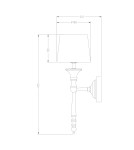 Wall lamps with lampshade - Zuma Line CLOE Wall lamp E14 40W RLB94875-1W. - product 2