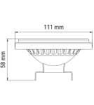 LED AR111 12V bulbs - OXYLED PERFECTCOLOR AR111 12W 900lm CRI90 30° 4000K Silver 892305. - product 2