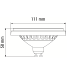 LED ES111 GU10 230V bulbs - OXYLED PERFECTCOLOR ES111 12W 960lm CRI90 30° 4000K Silver 892268 - product 2
