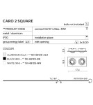 Square flush-mounted lamps - Azzardo CARO 2 SQUARE WHITE 2xGU10 Recessed White AZ2436 - product 3