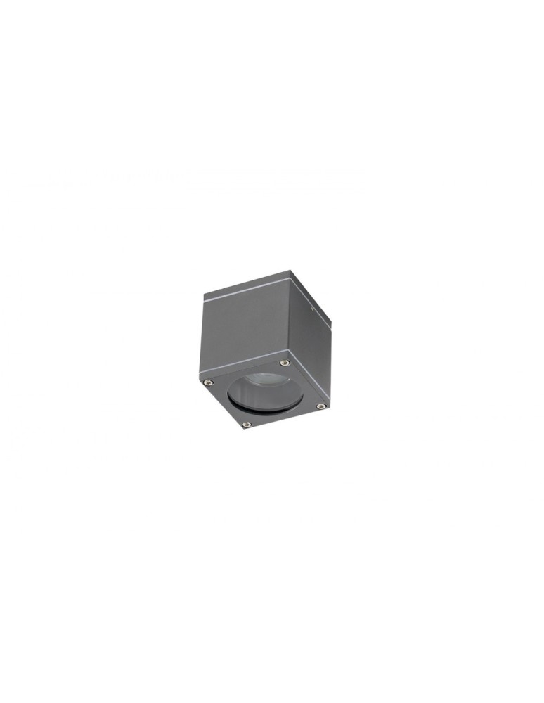 Outdoor ceiling lamps - Azzardo JOE SQUARE DGR 1xGU10 Outdoor Ceiling Light Dark Grey IP54 AZ3323. - product kolory-swiatla.pl 1